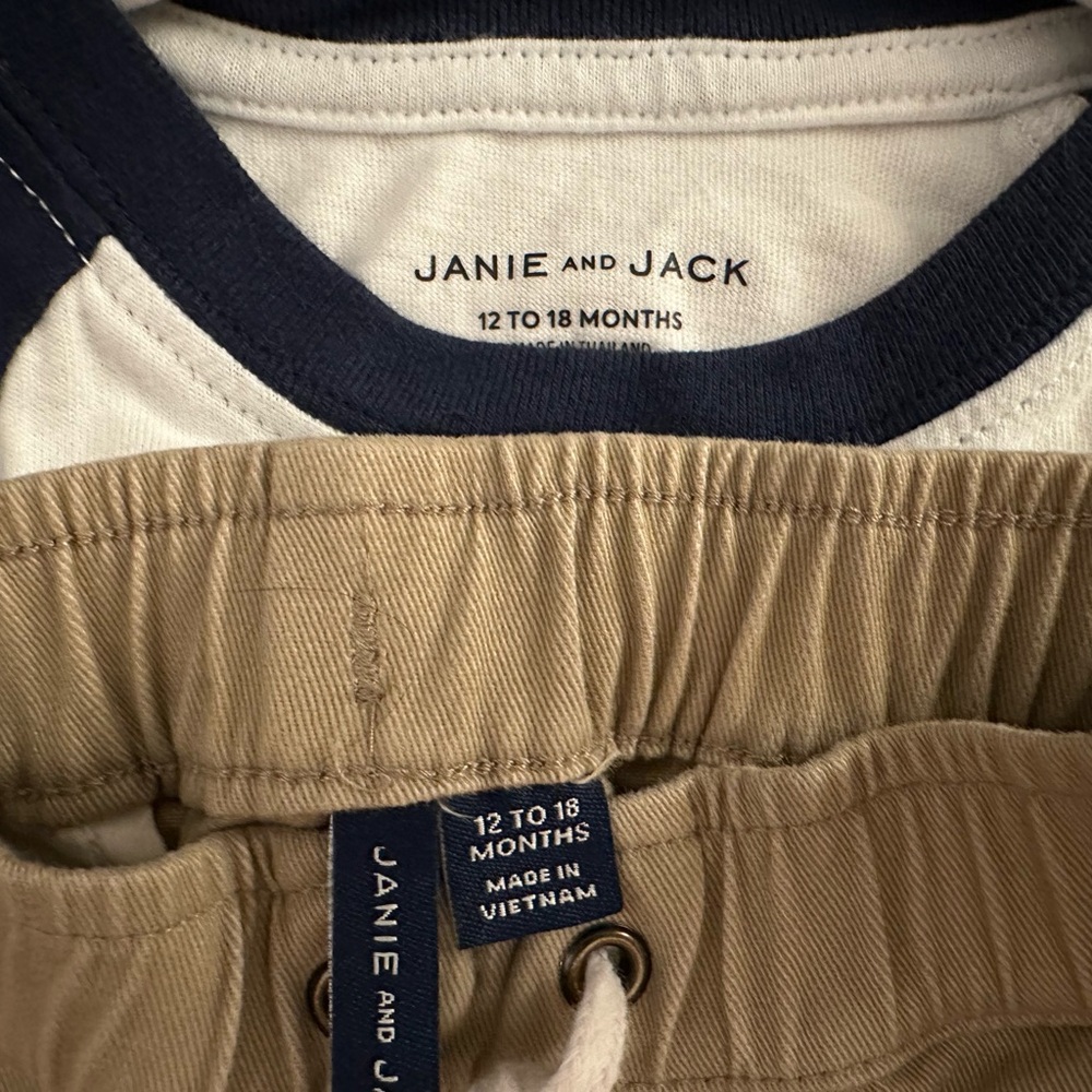Janie & Jack Two Piece Set French Bulldog Pants Heartbreaker Shirt Never Worn! - Picture 2 of 4